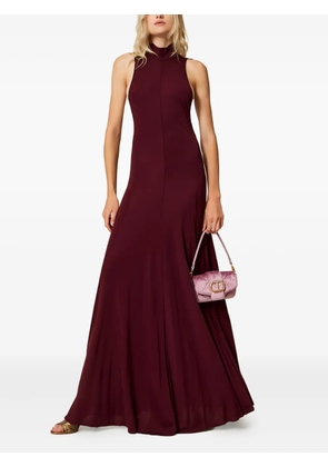 TWINSET halterneck crêpe gown - Purple
