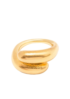 CHRONOS sterling silver twist-detail ring - Gold