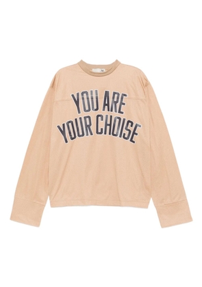 THE M Jordan mesh-panel T-shirt - Neutrals