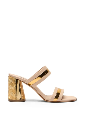 Casadei Cleo Reflex metallic-trim woven heel sandals - Neutrals