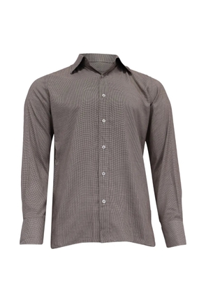 Tom Ford Vintage houndstooth long-sleeve shirt - Brown