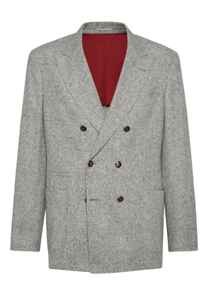 Brunello Cucinelli Prince of Wales blazer - Grey