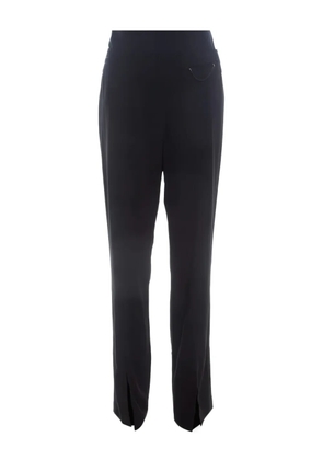 Escada Pre-Owned zip slit straight-leg trousers - Black