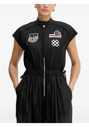 PINKO embellished zip-front jumpsuit - Black