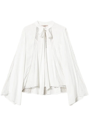 TWINSET lace-detail crepe blouse - 00282 NEVE