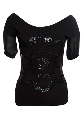 Gianfranco Ferré Pre-Owned sequin-embellished top - Black