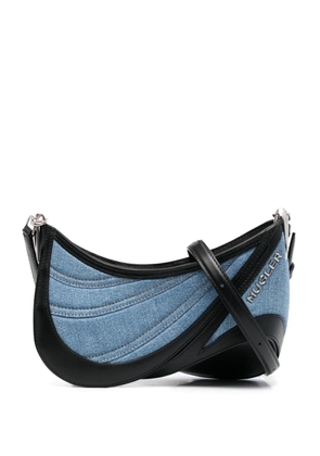 Mugler small Spiral Curve 01 denim bag - Blue