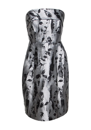 Carolina Herrera Vintage pre-owned metallic floral dress - Silver