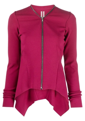 Rick Owens handkerchief-hem zip-up jacket - Pink