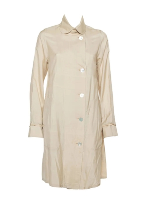 Polo Ralph Lauren double breasted silk coat - Neutrals