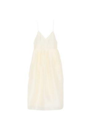 KHAITE Colette V-neck midi dress - Neutrals