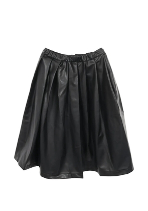 Comme Des Garçons Pre-Owned 2010s faux-leather midi skirt - Black