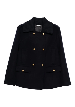 P.A.R.O.S.H. double-breasted gold-button peacoat - Blue