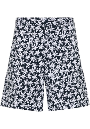 BOSS Karlos floral-print chino shorts - Blue