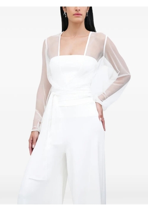 Marcella Verona tie-fastening top - White