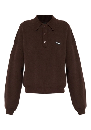 ROTATE BIRGER CHRISTENSEN logo-patch polo top - Brown
