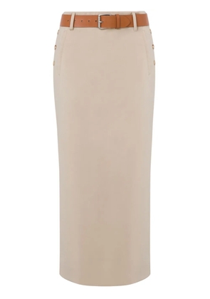 Moschino belted midi skirt - Neutrals