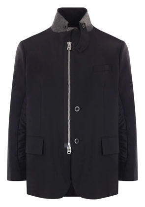 sacai high-neck zip-up blazer - Black