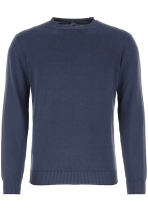 Fedeli ribbed cotton sweater - Blue
