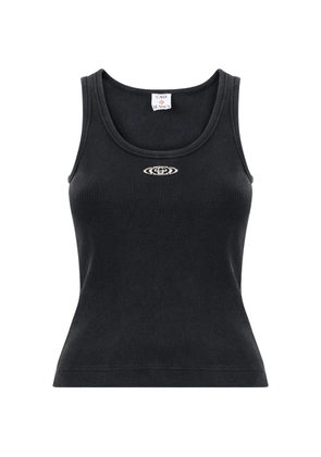 Casablanca ribbed logo tank top - Black