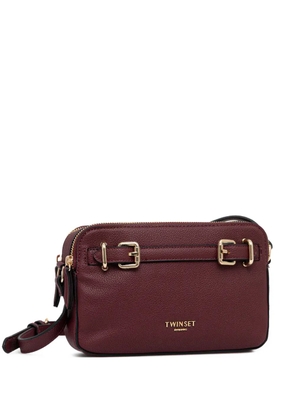TWINSET buckle satchel cross body bag - Red