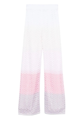 Missoni chevron-knit trousers - White