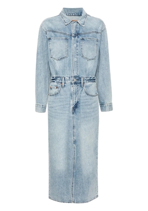 Levi's mini logo-tag midi dress - Blue