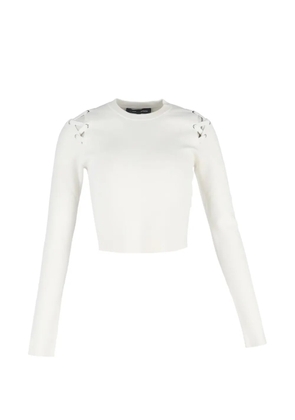 Proenza Schouler lace-up cropped top - White