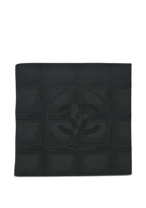 CHANEL Pre-Owned 2000 embossed-logo plaid wallet - Black