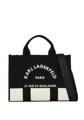 Karl Lagerfeld Rue St-Guillaume canvas tote bag - Black
