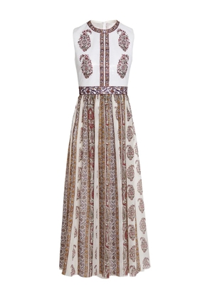 Giambattista Valli patterned sleeveless midi dress - White