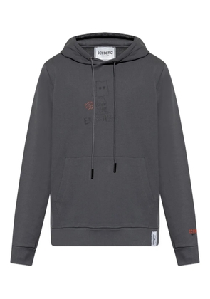 Iceberg graphic-print hoodie - Grey