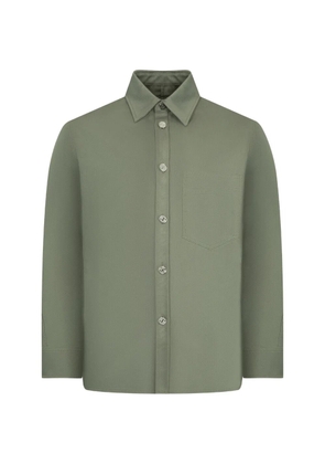 Givenchy logo-patch shirt jacket - Green