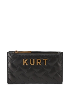 Kurt Geiger London kensington quilted zip leather wallet - Black
