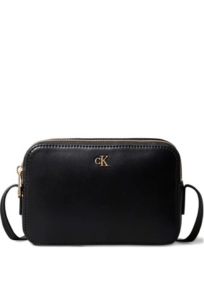 Calvin Klein zip logo cross body bag - Black