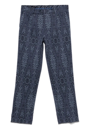 ETRO patterned-jacquard trousers - Blue