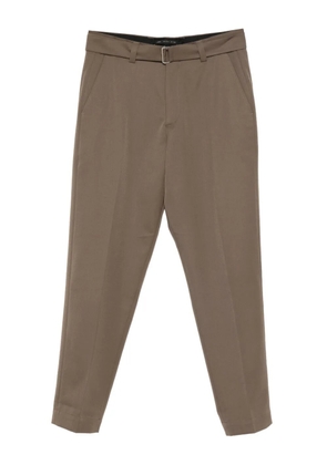 Low Brand belted cuffed trousers - Brown
