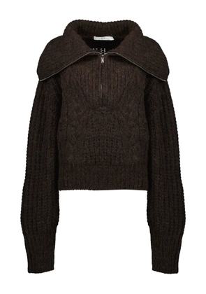 IRO zip high-neck sweater - Brown