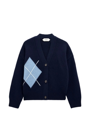 Pringle of Scotland argyle cashmere cardigan - Blue