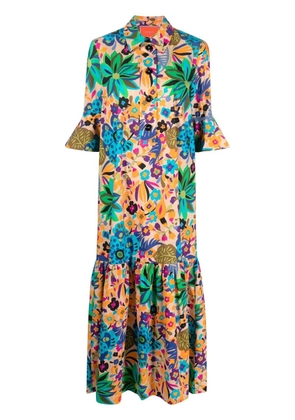 La DoubleJ Artemis graphic-print cotton maxi dress - Green