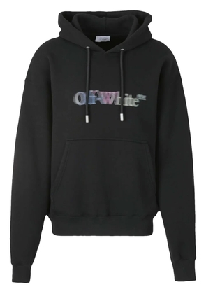 Off-White logo-print hoodie - Black