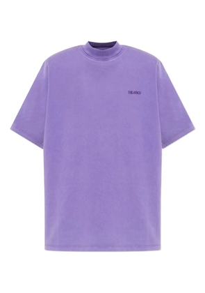 The Attico logo-embroidered top - Purple