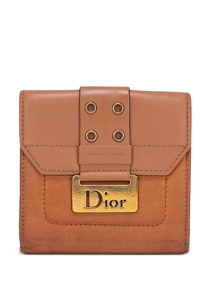 Christian Dior Pre-Owned leather buckled wallet - Brown