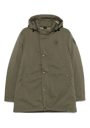 Blauer hooded button-fastening jacket - Green