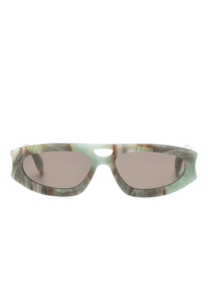 GIGI STUDIOS geometric frame abyss sunglasses - Green