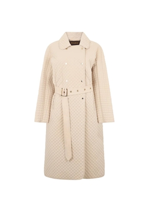 Moorer quilted belted coat - Neutrals