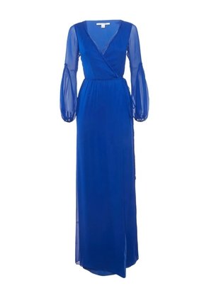 DVF Diane von Furstenberg silk wrap maxi dress - Blue