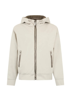 Moorer zip-up hooded jacket - Neutrals