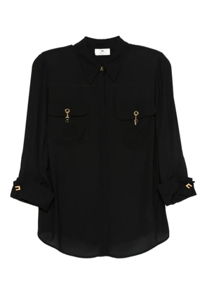 Elisabetta Franchi key-detail pocket shirt - Black