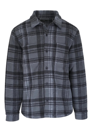 Vince chest-pocket plaid-pattern shirt - Grey